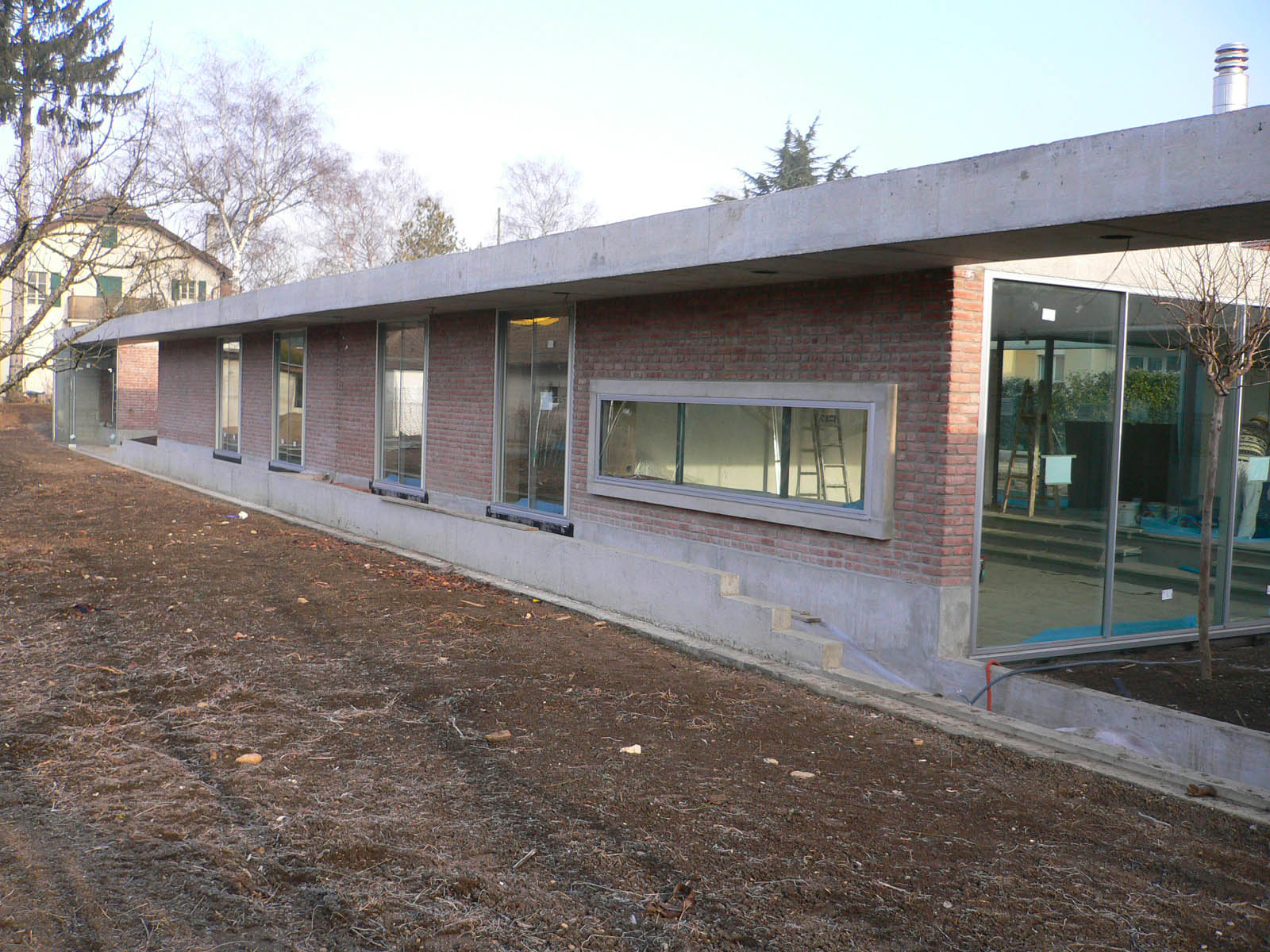 Façade de villa en fin de chantier