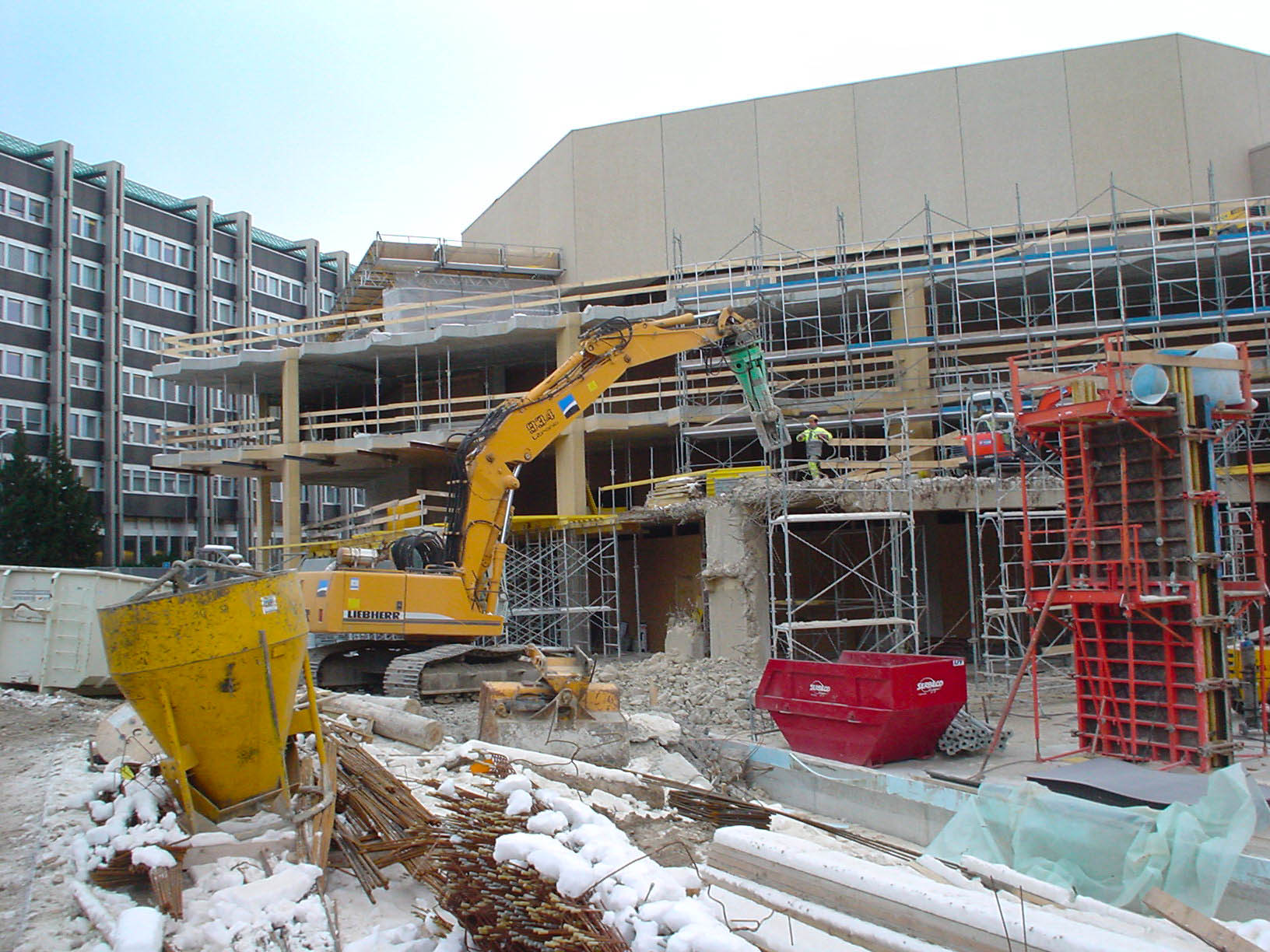 Façade du CICG en travaux