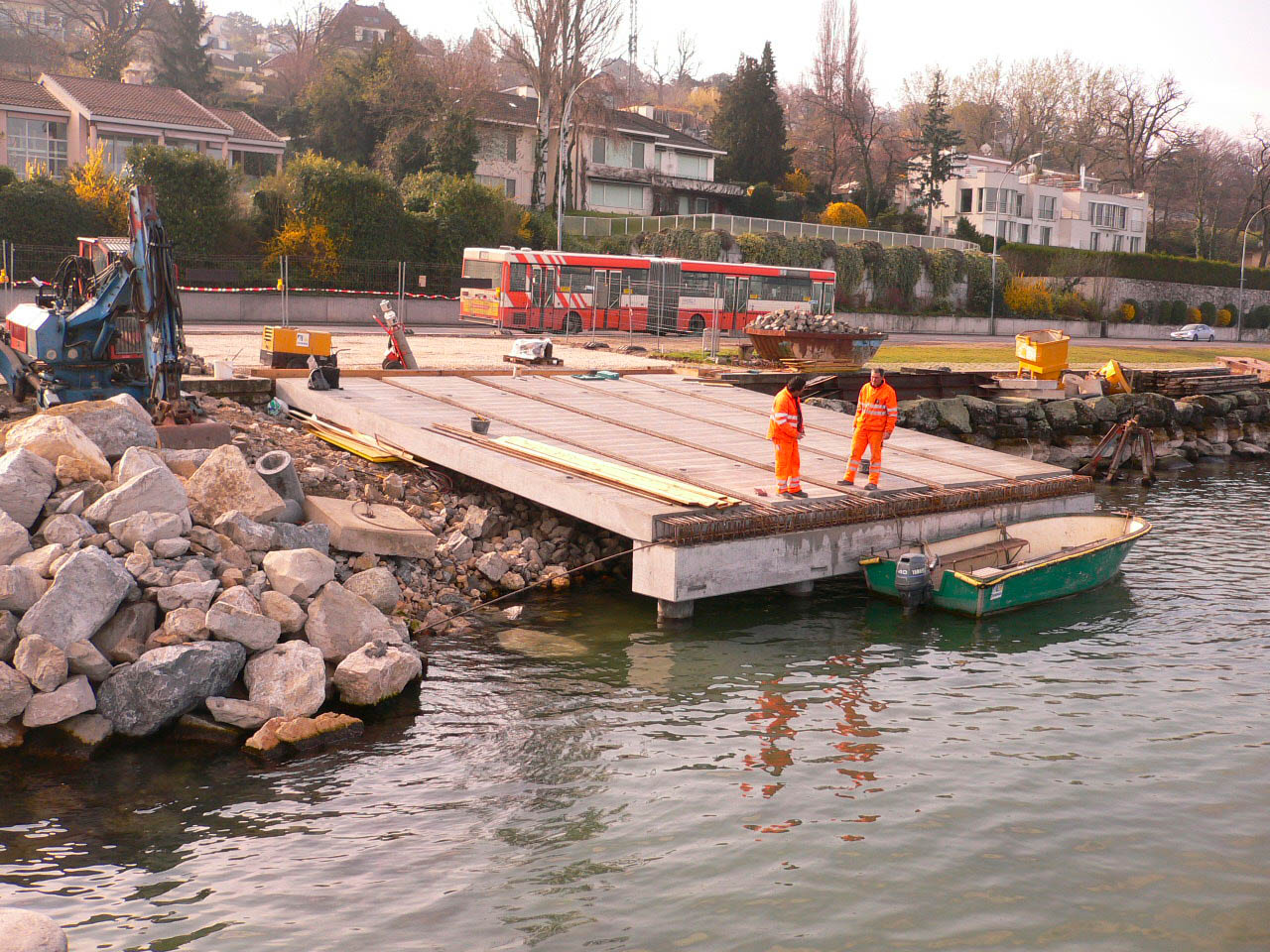 Quai de chargement de Cologny en travaux
