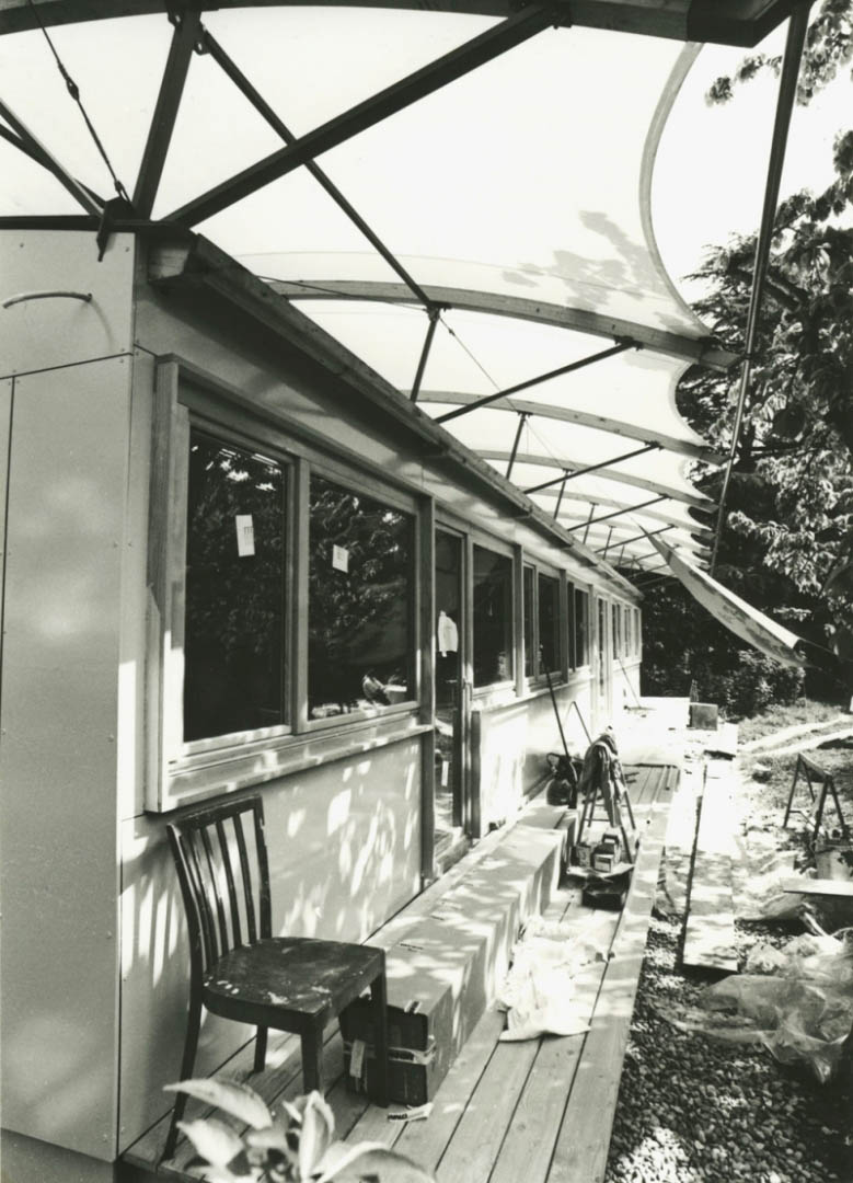 Façade du pavillon provisoire Wietliesbach