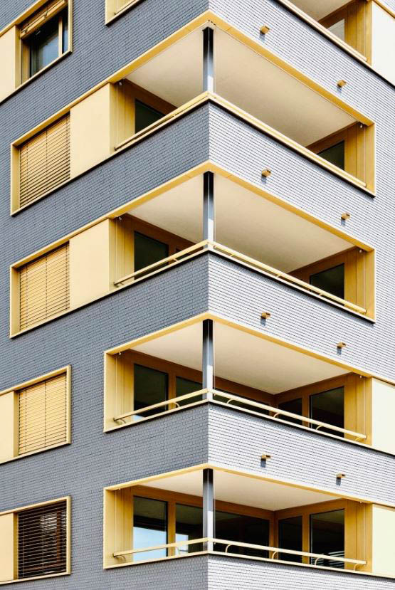 Balcons immeuble au Vergers Fondation Nouveau Meyrin