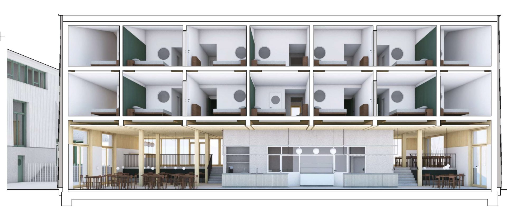 Concept de matérialisation intérieur de Port Gitana