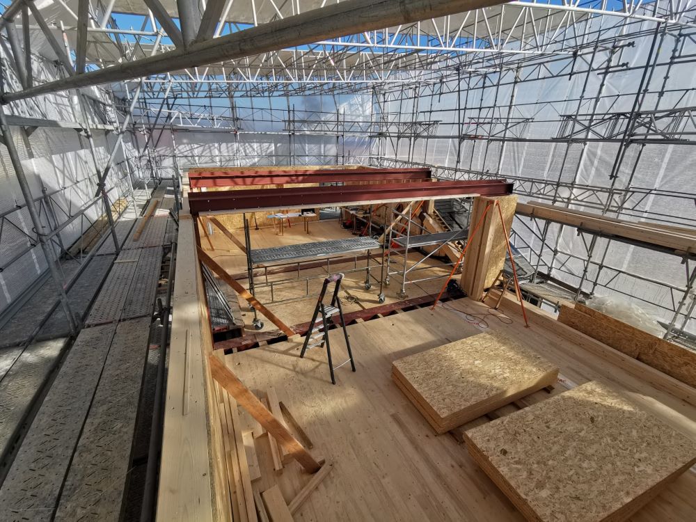 Photo de chantier surélévation bois 1