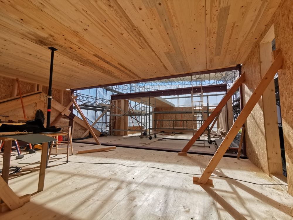 Photo de chantier surélévation bois 2
