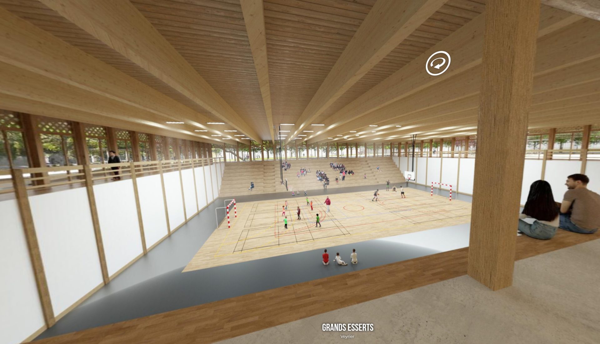 Grands-Esserts structure bois - Gymnase 3D